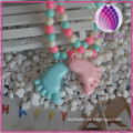 acrylic loose beads, DIY beaded foot designed cute spacer beads for children warm pink and blue